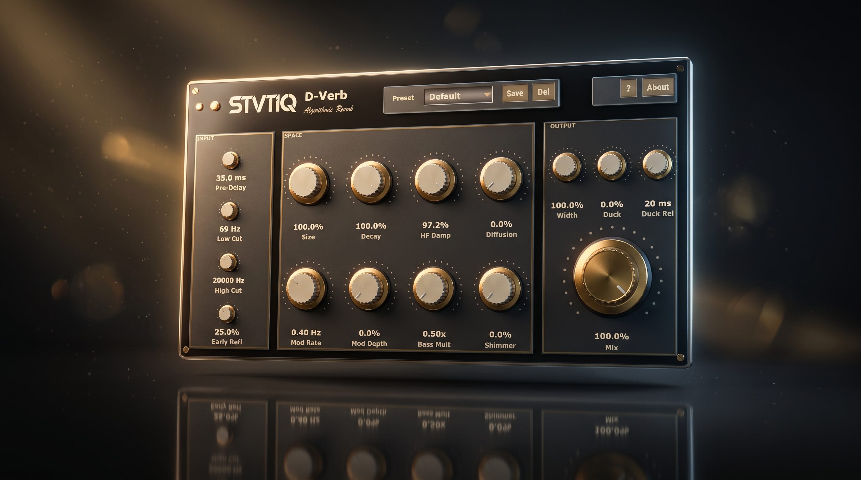 D-Verb algorithmic reverb plugin